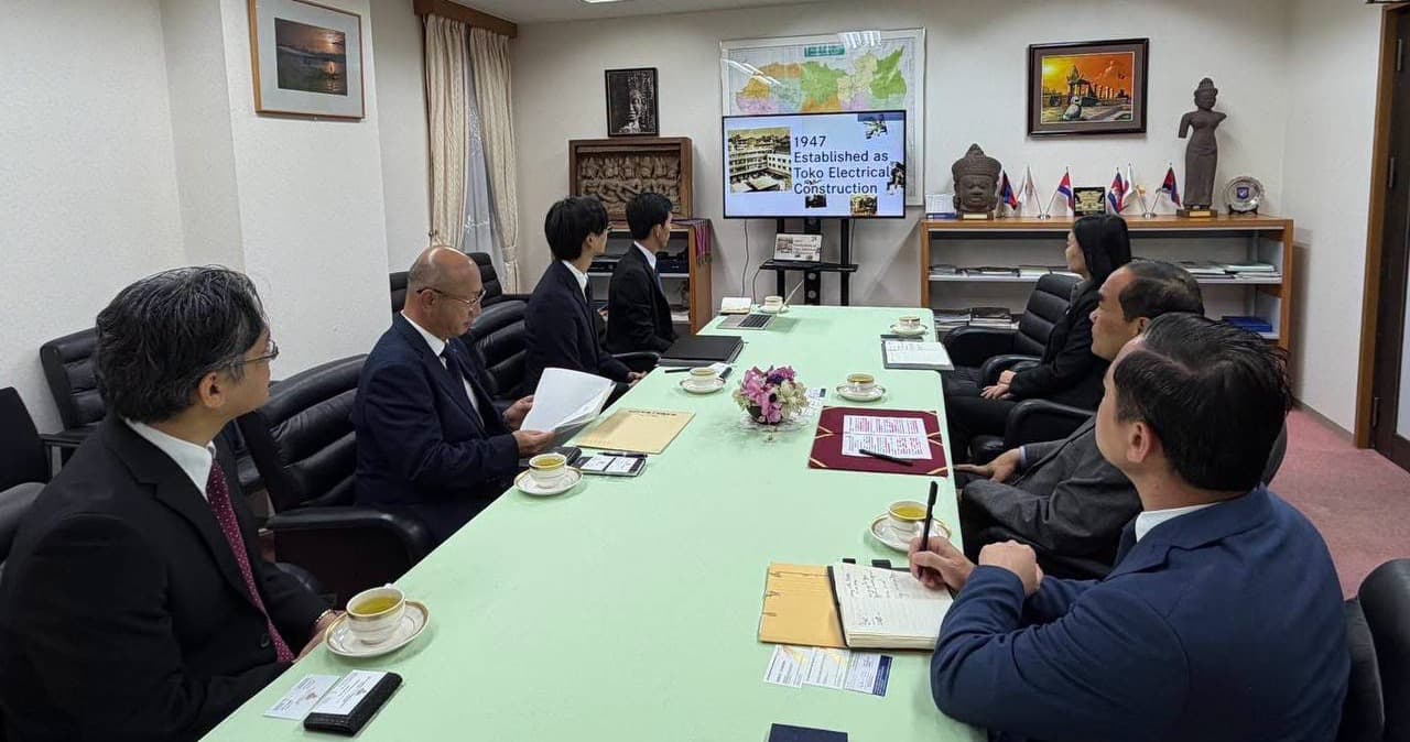 Cambodian Ambassador Discusses Cooperation in Human Resource Development with TOKO Electrical Construction and KJP Kakehashi