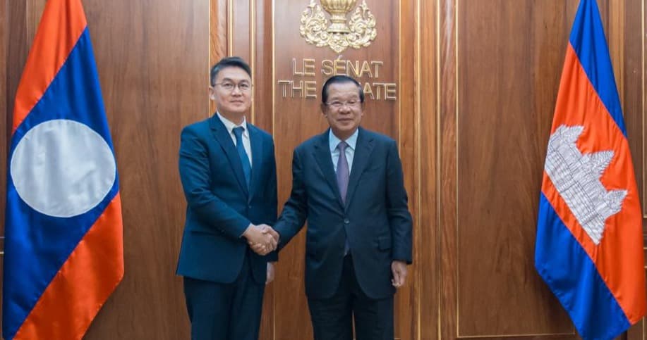 សម្តេចតេជោ ហ៊ុន សែន គាំទ្រយ៉ាងពេញទំហឹងនូវកិច្ចសហប្រតិបត្តិការរវាងយុវជនកម្ពុជា-ឡាវ