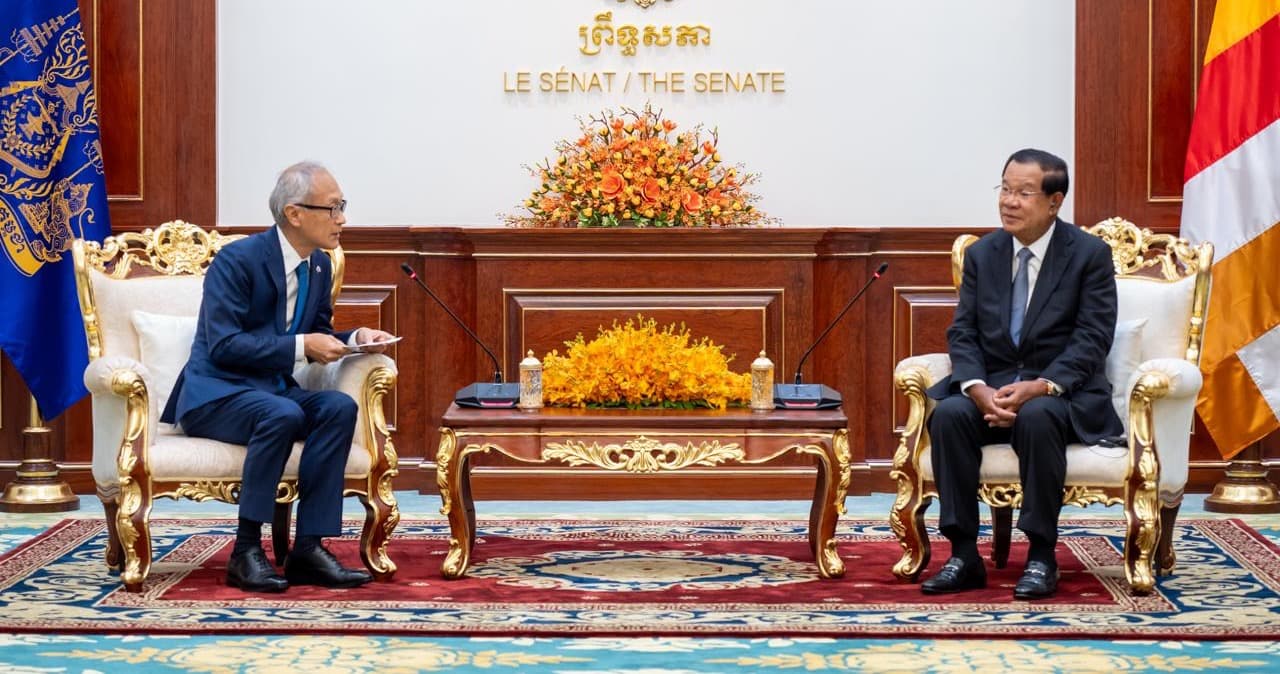 សម្តេចតេជោ ហ៊ុន សែន អនុញ្ញាតជូន ឯកអគ្គរាជទូតជប៉ុន ប្រចាំកម្ពុជា ចូលជួបសំដែងការគួរសម និងពិភាក្សាការងារ