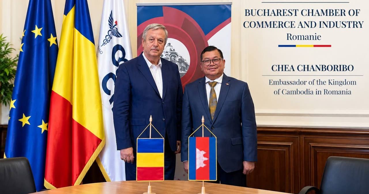 Cambodian Diplomat, Bucharest Business Chief Hold Talks to Boost Trade and Investment